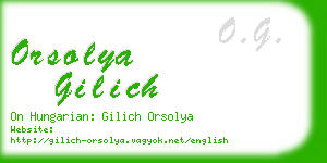 orsolya gilich business card